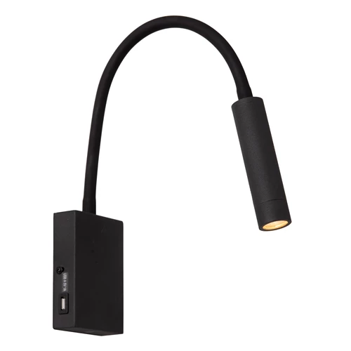 Lucide ALEC - Wandstrahler / Wandleuchte - LED 3 StepDim - G9 - 1x3W 2700K - Inklusive Wechselringe - Schwarz - detail 1